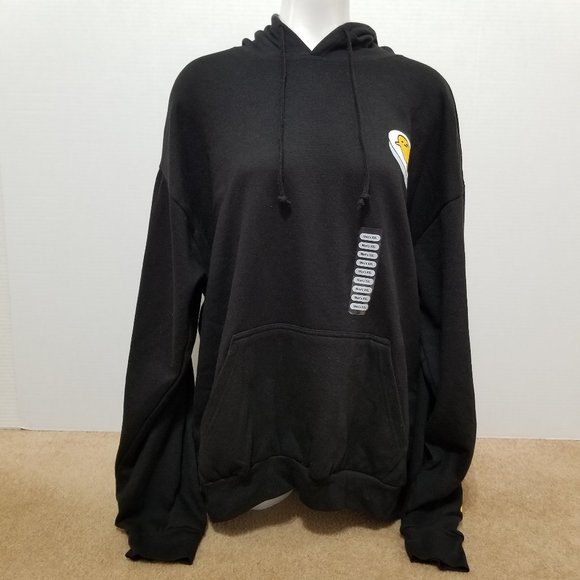 Gudetama hoodie 2XL NWT You Can Roll But You Can't Hide pullover lazy egg Sanrio - Picture 1 of 14